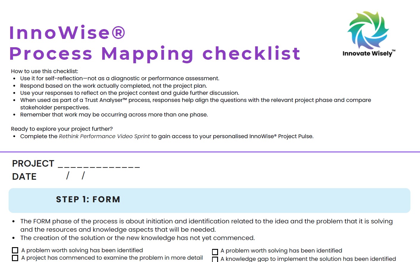 InnoWise checklist pic